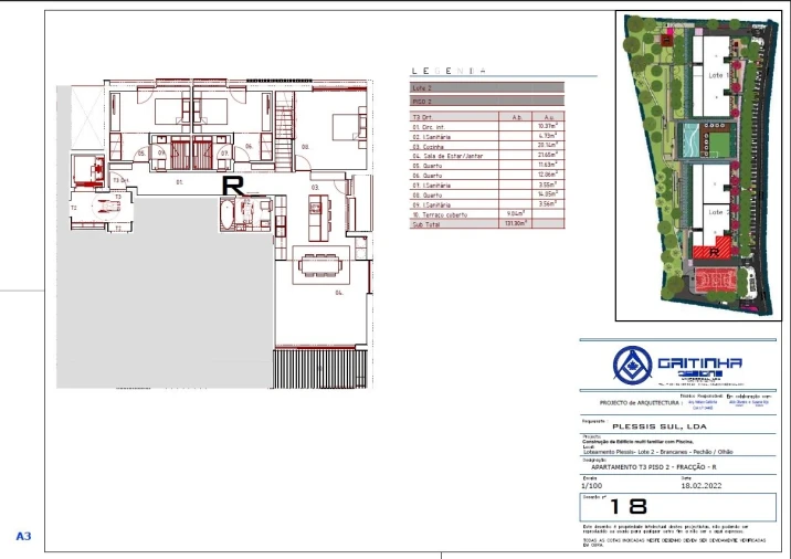 Apartamento T3 para Venda em Pechão Planta 1