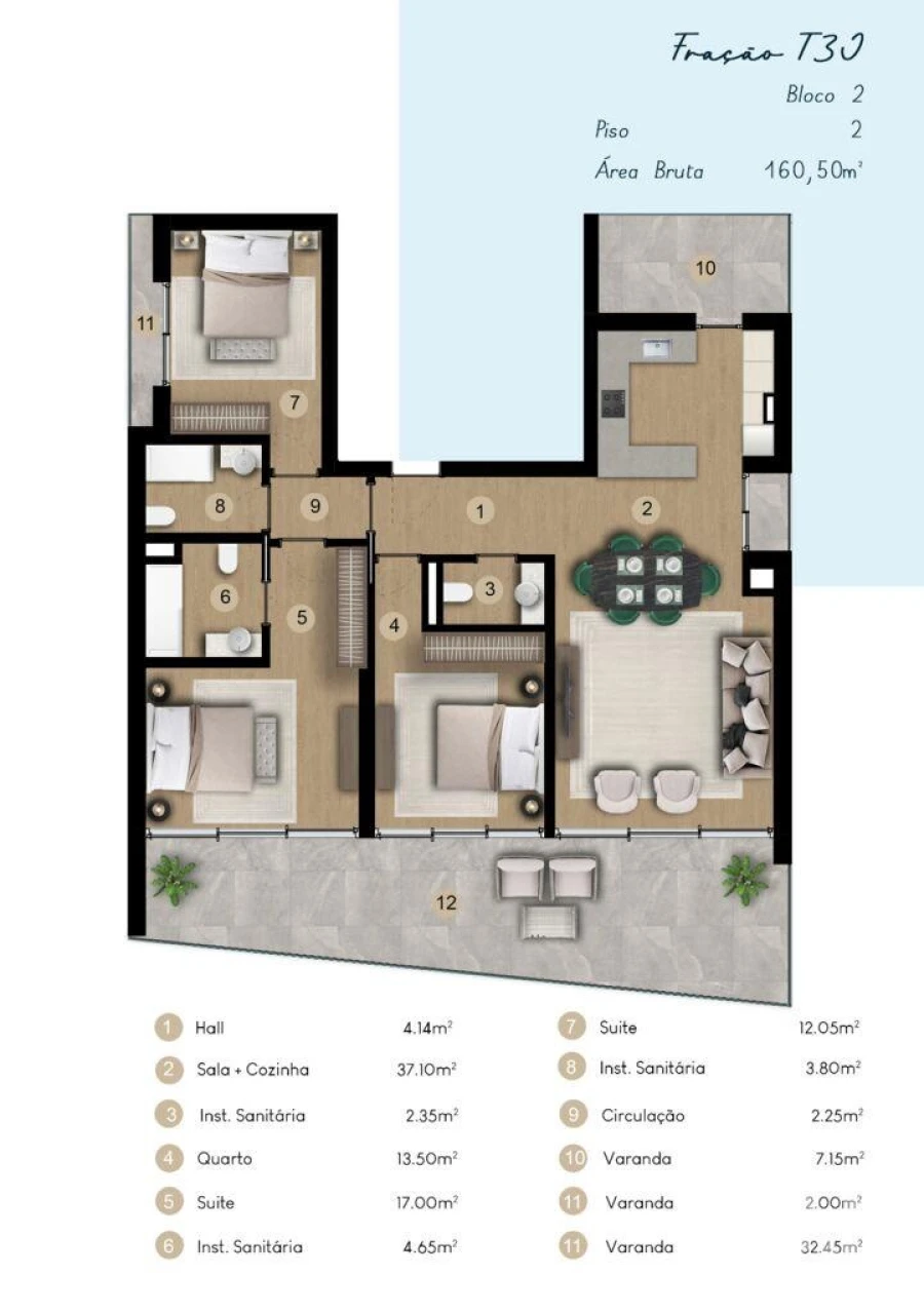 Apartamento T3 para Venda em Santo Antonio Foto 8