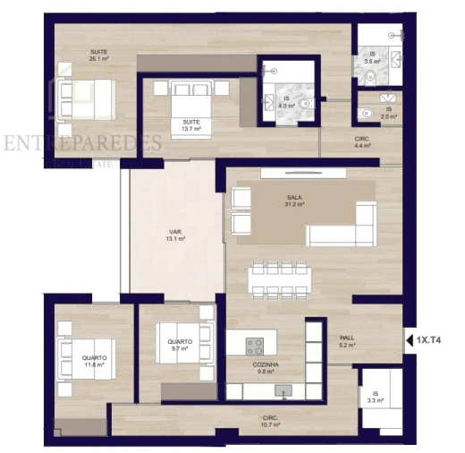 Apartamento T4 para Venda em Matosinhos e Leça da Palmeira Foto 46