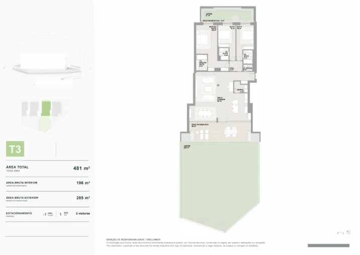 Apartamento T3 para Venda em Aldoar, Foz do Douro e Nevogilde Planta 1