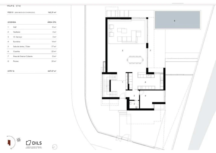 Moradia T5 para Venda em Cascais e Estoril Planta 1
