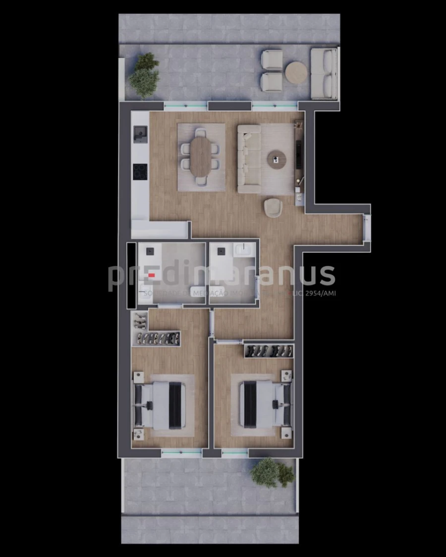 Apartamento T2 para Venda em Telões Foto 2