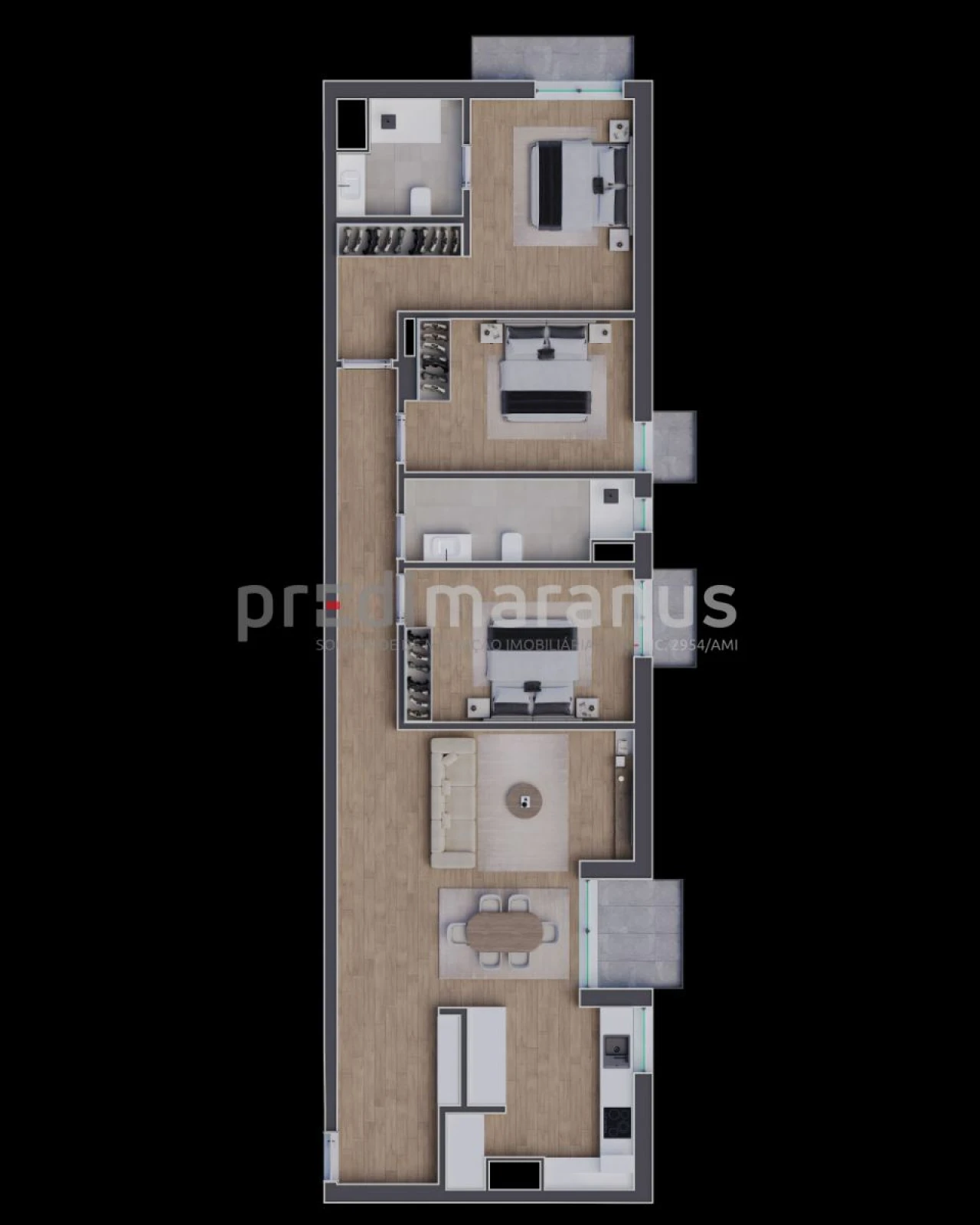 Apartamento T3 para Venda em Telões Foto 2