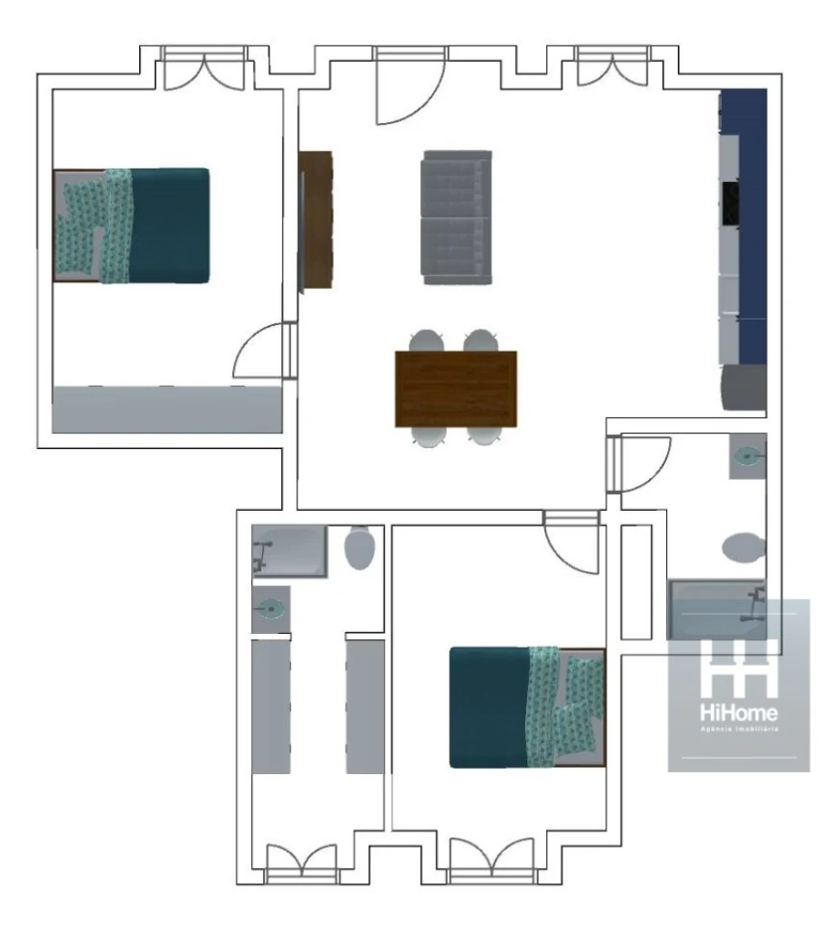 Apartamento T2 para Venda em Palmela Foto 16