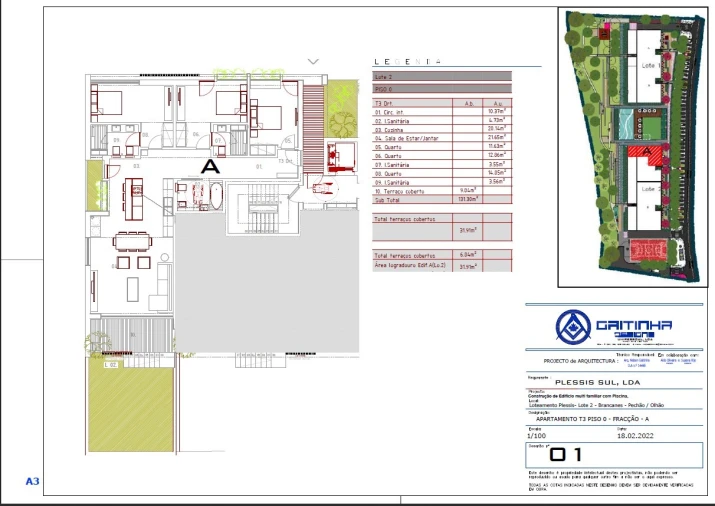 Apartamento T3 para Venda em Pechão Planta 1