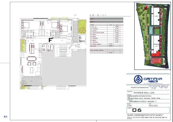 Apartamento T3 para Venda em Pechão Planta 1