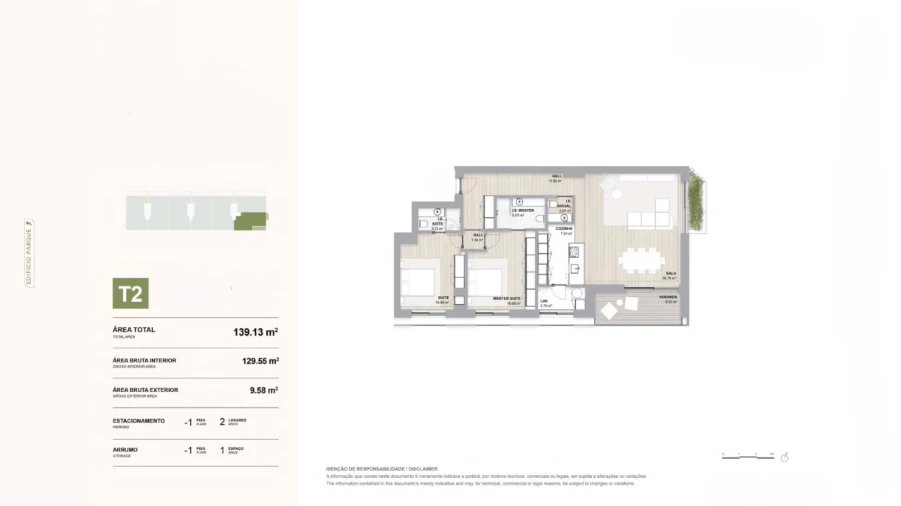 Apartamento T2 para Venda em Aldoar, Foz do Douro e Nevogilde Planta 1