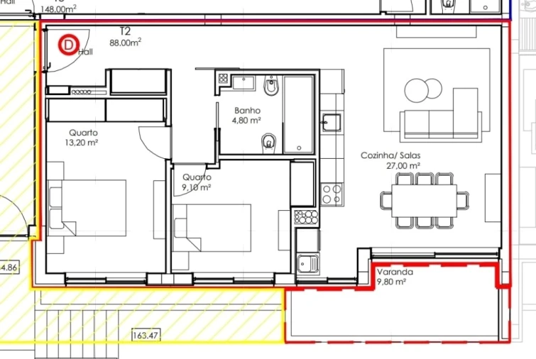 Apartamento T2 para Venda em Fânzeres e São Pedro da Cova Foto 9