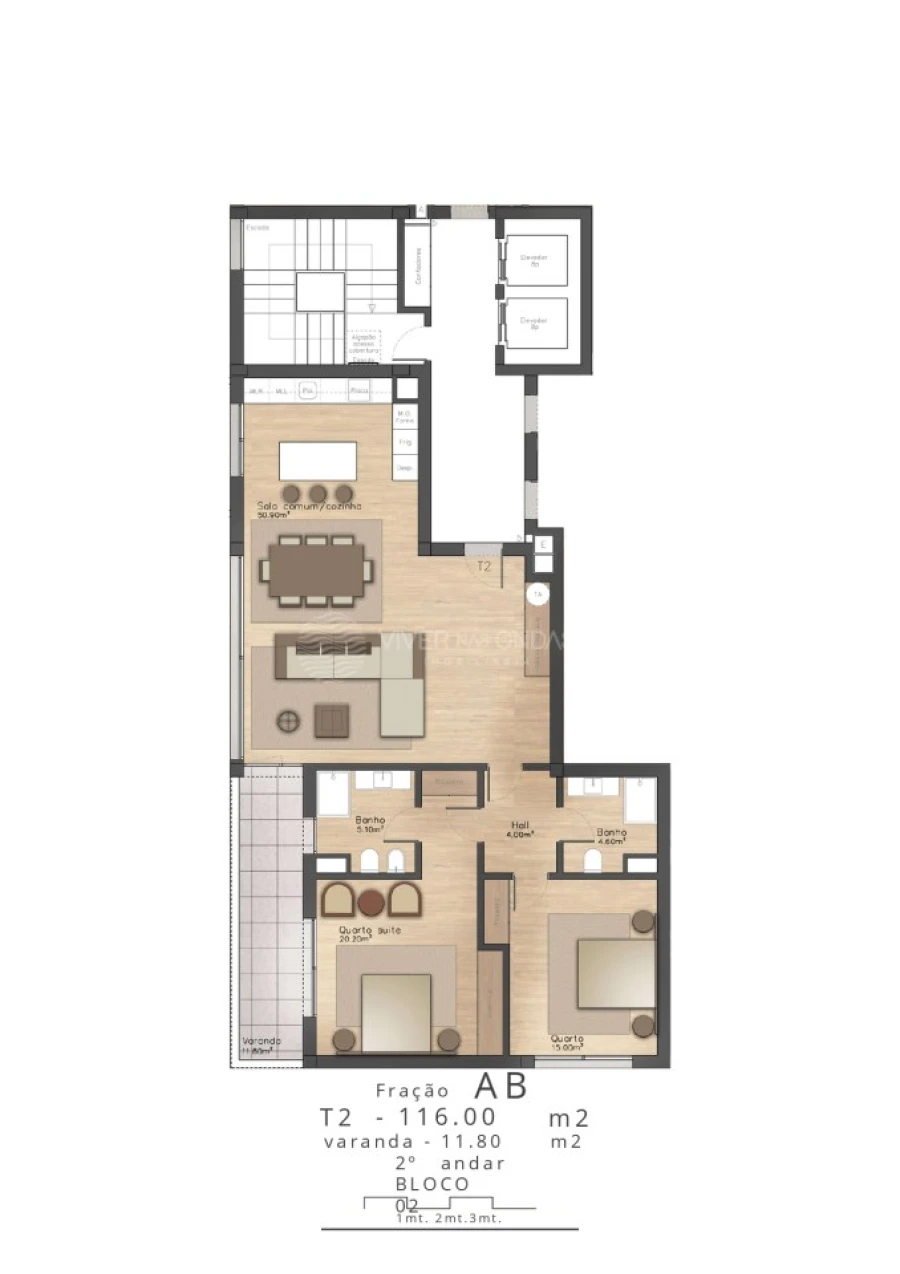 Apartamento T2 para Venda em Mafamude e Vilar do Paraíso Foto 49