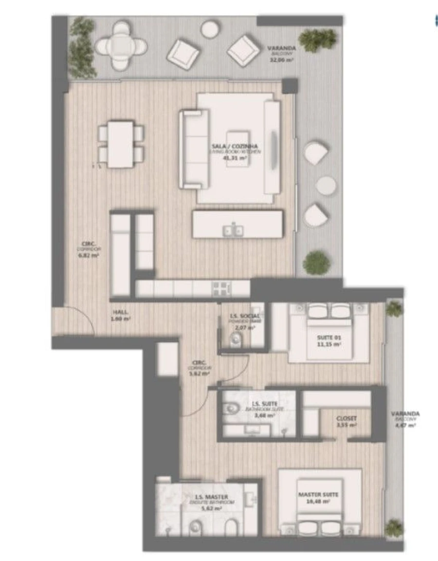 Apartamento T2 para Venda em Quarteira Foto 32