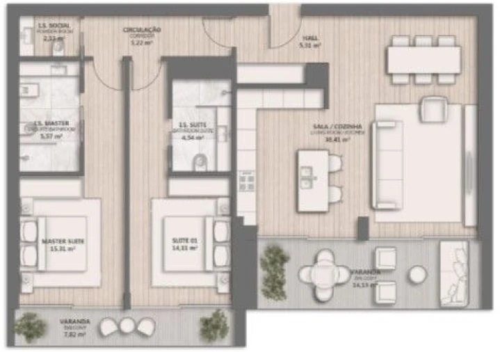 Apartamento T2 para Venda em Quarteira Foto 32