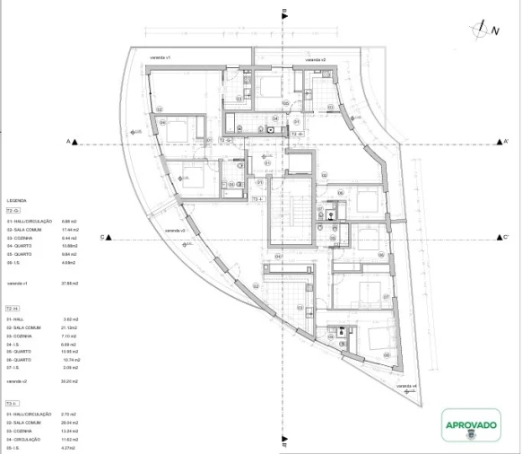 Apartamento T3 para Venda em São Pedro Planta 2