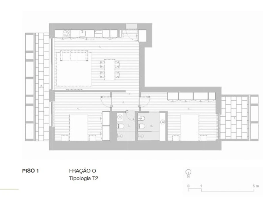 Apartamento T2 para Venda em Arcozelo Planta 2
