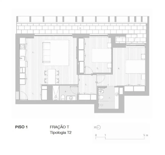 Apartamento T2 para Venda em Arcozelo Planta 1