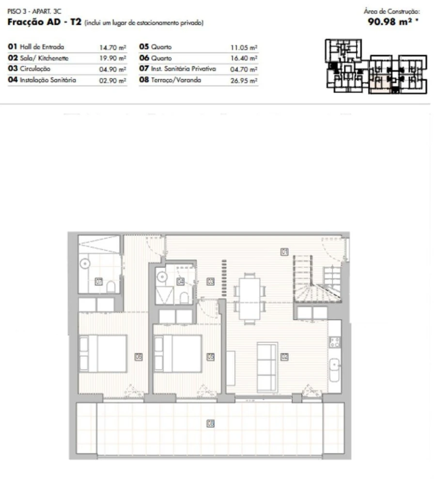Apartamento T2 para Venda em Lagos (São Sebastião e Santa Maria) Foto 12