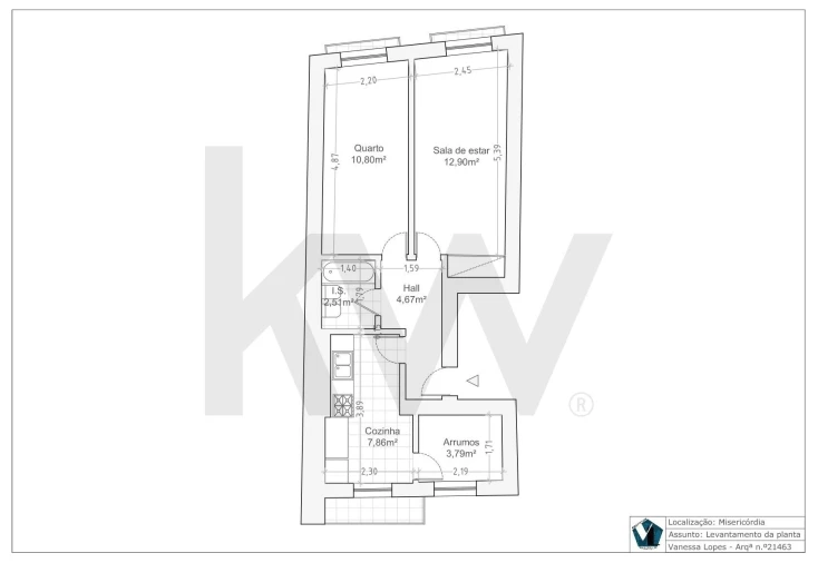 Apartamento T1 para Venda em Misericórdia Foto 7