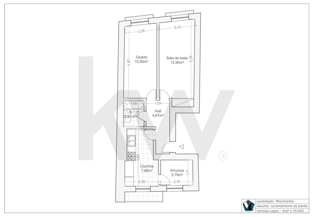 Apartamento T1 para Venda em Misericórdia Foto 7