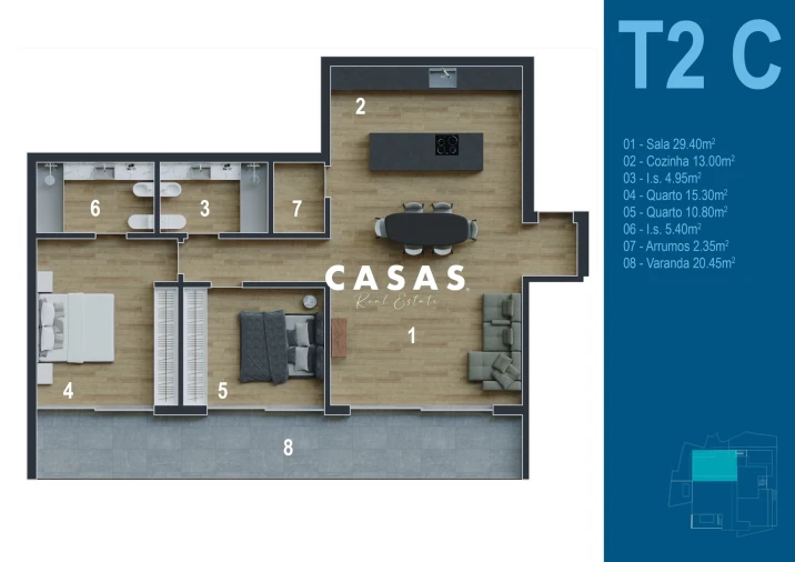 Apartamento T2 para Venda em Funchal (Santa Maria Maior) Foto 7