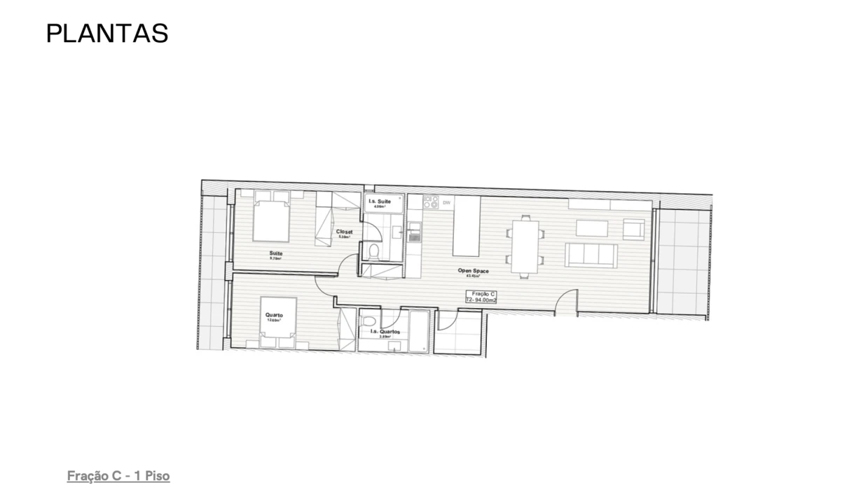 Apartamento T2 para Venda em Areias, Sequeirô, Lama e Palmeira Foto 10