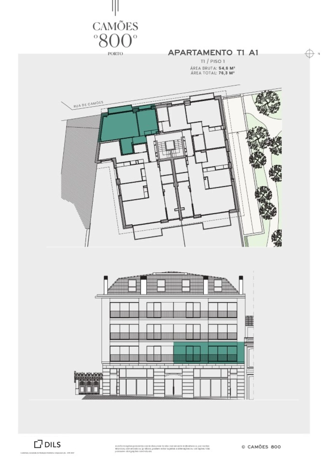 Apartamento T1 para Venda em Cedofeita, Santo Ildefonso, Sé, Miragaia, São Nicolau e Vitória Planta 2