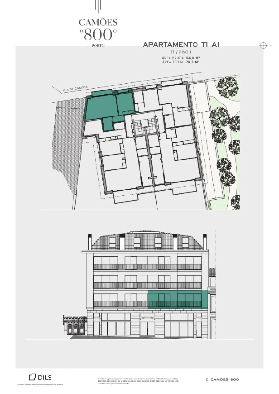 Apartamento T1 para Venda em Cedofeita, Santo Ildefonso, Sé, Miragaia, São Nicolau e Vitória Planta 2