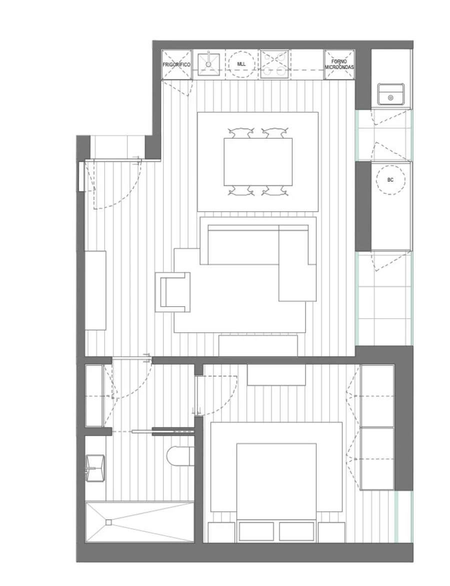 Apartamento T1 para Venda em Santa Joana Planta 1