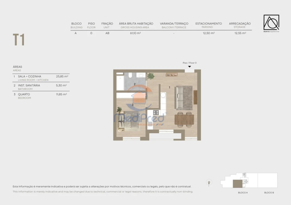 Apartamento T1 para Venda em Montijo e Afonsoeiro Foto 2