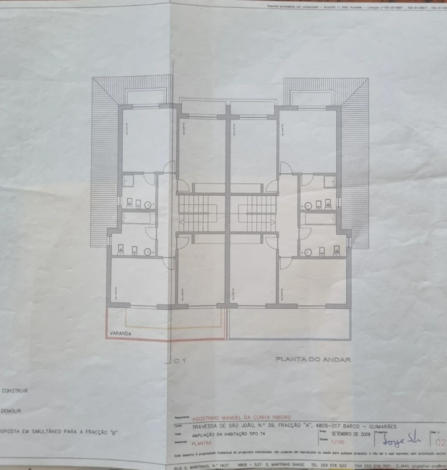 Moradia T3 para Venda em Barco Planta 1