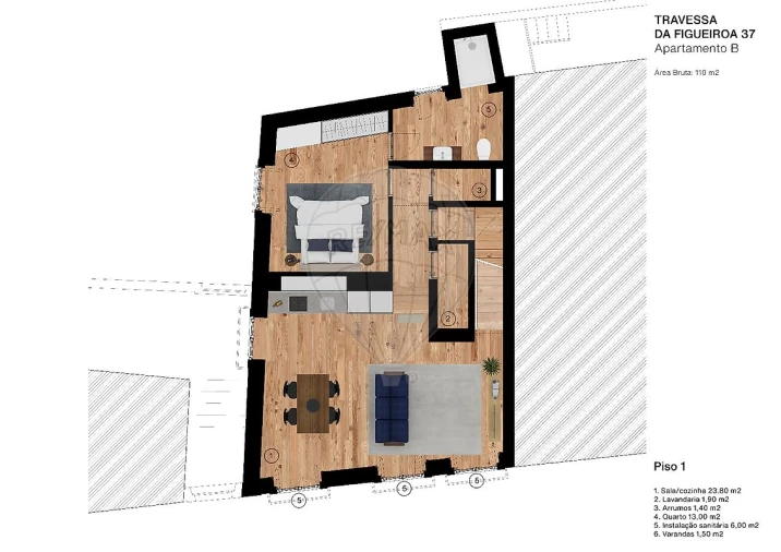 Apartamento T2 para Venda em Cedofeita, Santo Ildefonso, Sé, Miragaia, São Nicolau e Vitória Foto 31