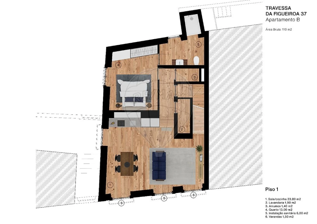 Apartamento T2 para Venda em Cedofeita, Santo Ildefonso, Sé, Miragaia, São Nicolau e Vitória Foto 31