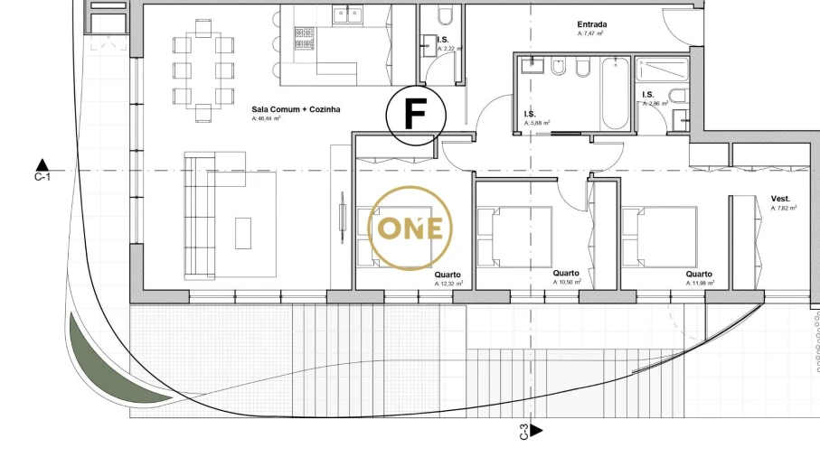 Apartamento T3 para Venda em Nogueira, Fraião e Lamaçães Foto 4