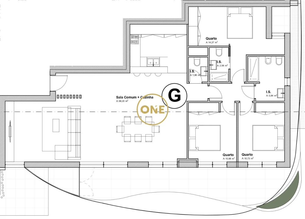 Apartamento T3 para Venda em Nogueira, Fraião e Lamaçães Foto 4