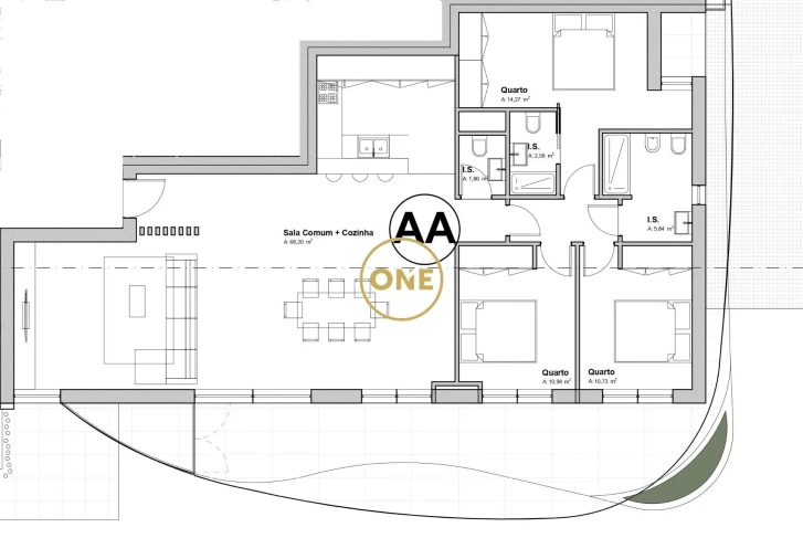 Apartamento T3 para Venda em Nogueira, Fraião e Lamaçães Foto 4