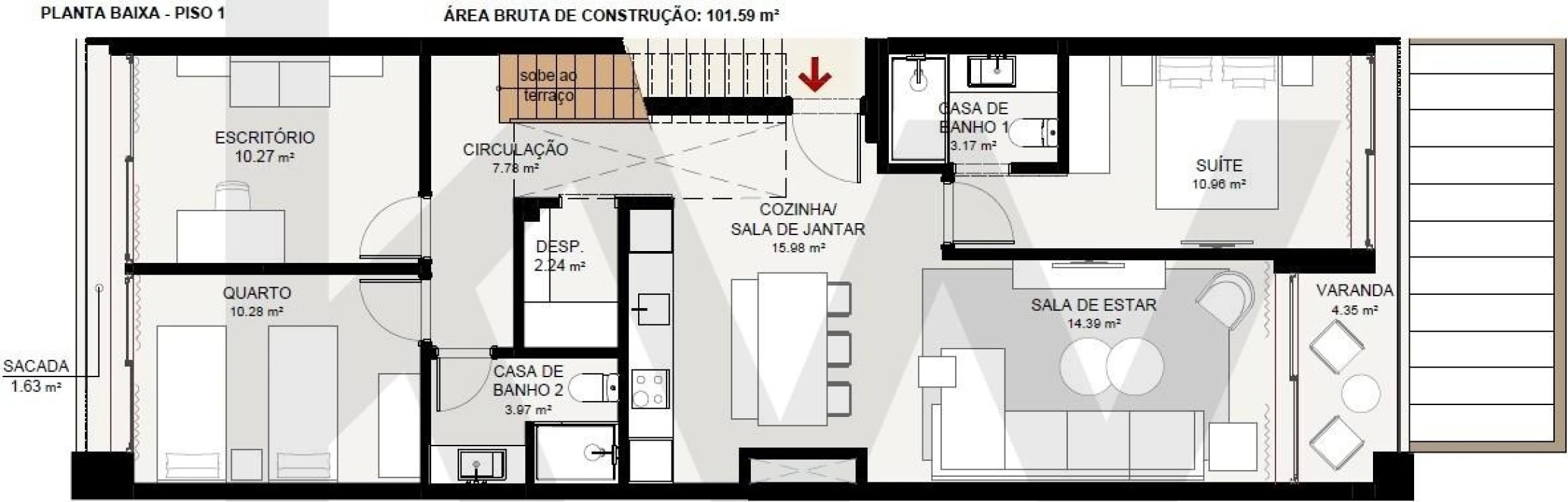 Apartamento T3 para Venda em Porto Covo Foto 8
