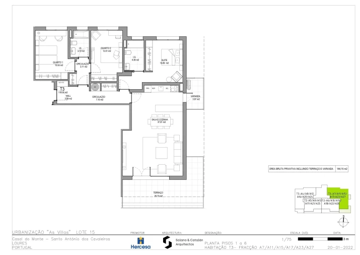 Apartamento T3 para Venda em Santo António dos Cavaleiros e Frielas Foto 26