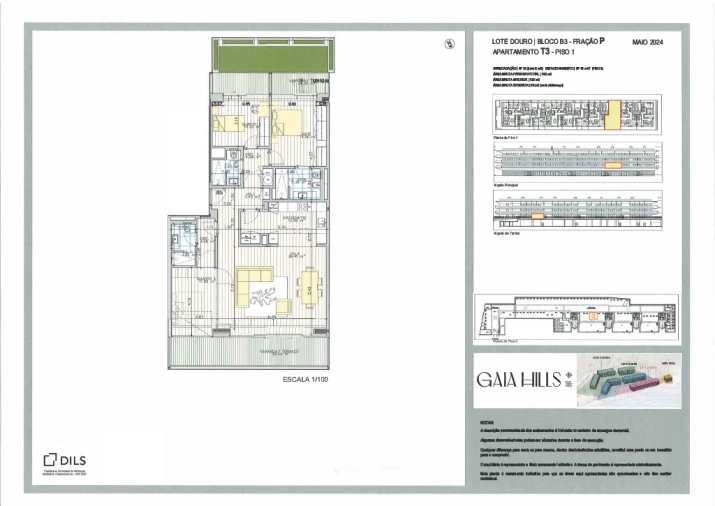 Apartamento T3 para Venda em Santa Marinha e São Pedro da Afurada Planta 1