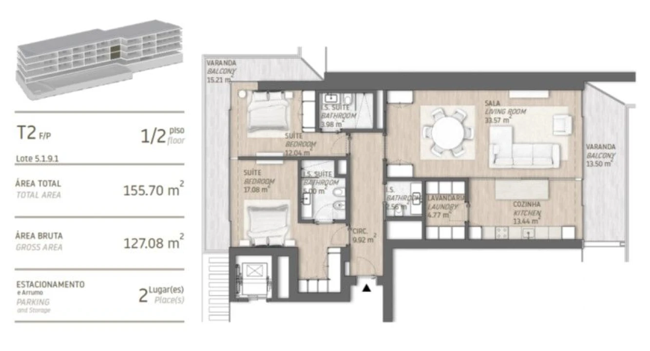 Apartamento T2 para Venda em Quarteira Foto 11