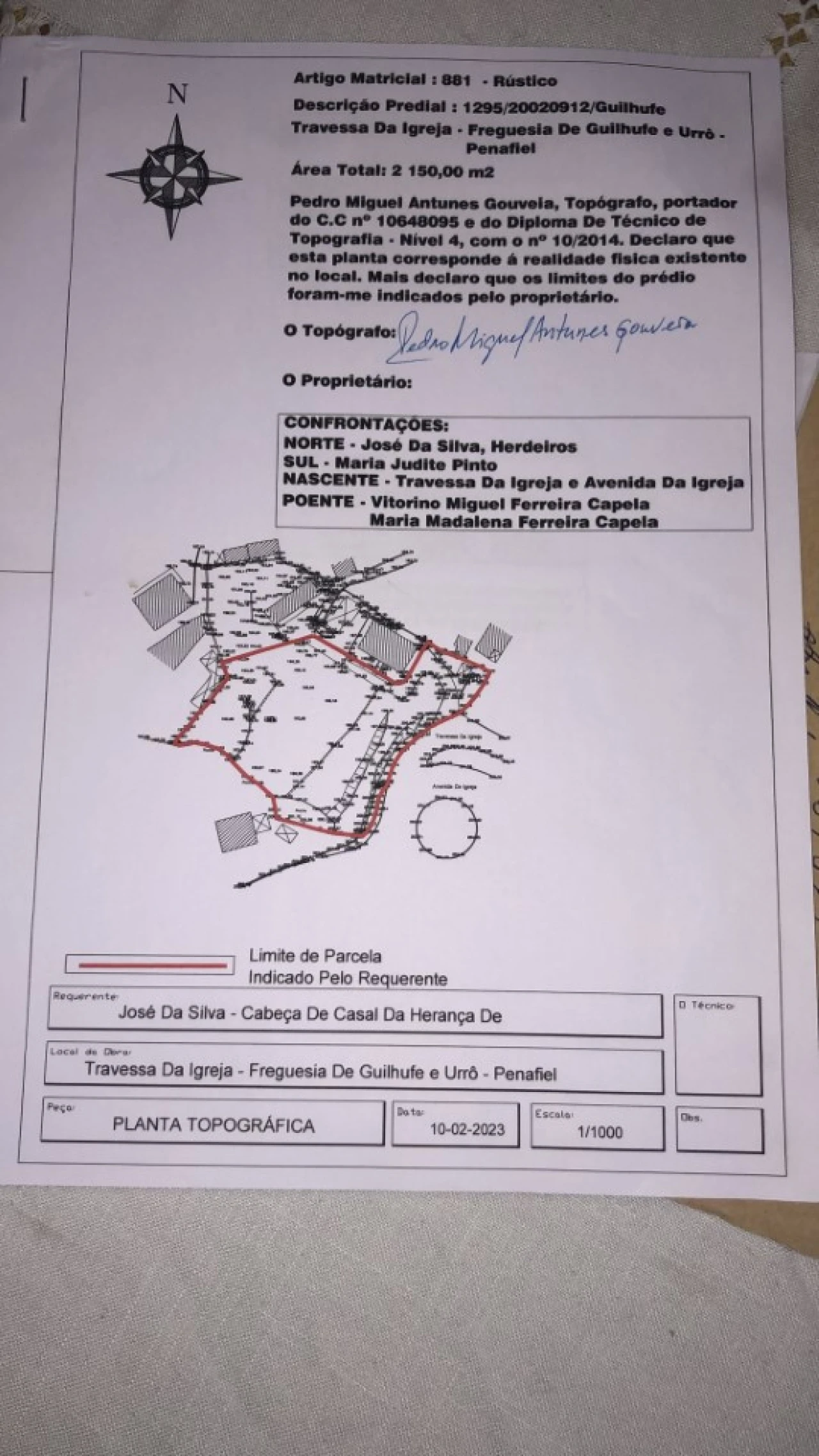 Moradia T3 para Venda em Guilhufe e Urrô Planta 2