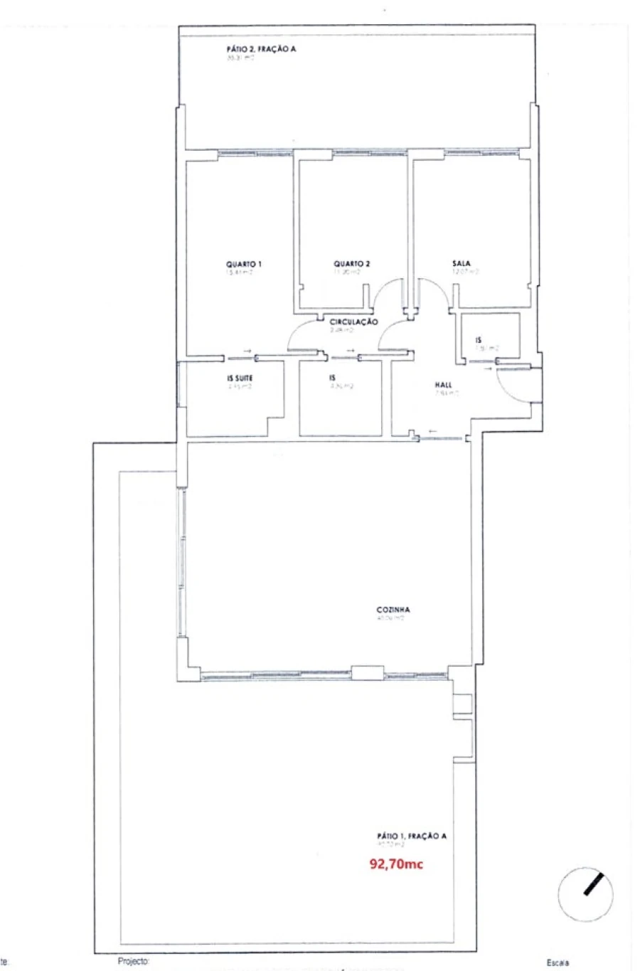 Apartamento T3 para Venda em Albufeira e Olhos de Água Planta 1