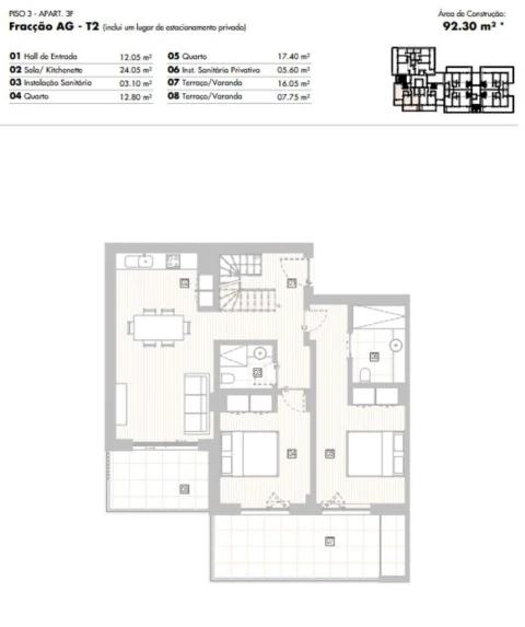 Apartamento T2 para Venda em Lagos (São Sebastião e Santa Maria)
