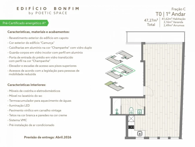 Apartamento T0 para Venda em Bonfim Foto 13