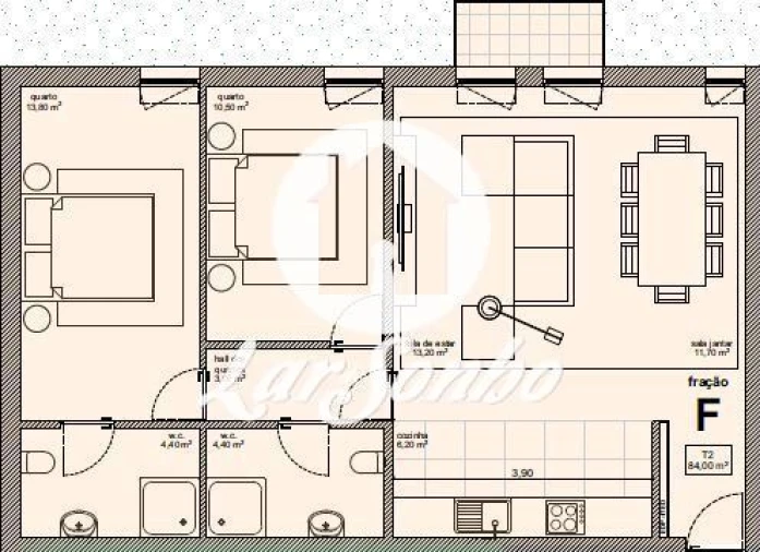 Apartamento T2 para Venda em Tamel (São Verissimo) Foto 4