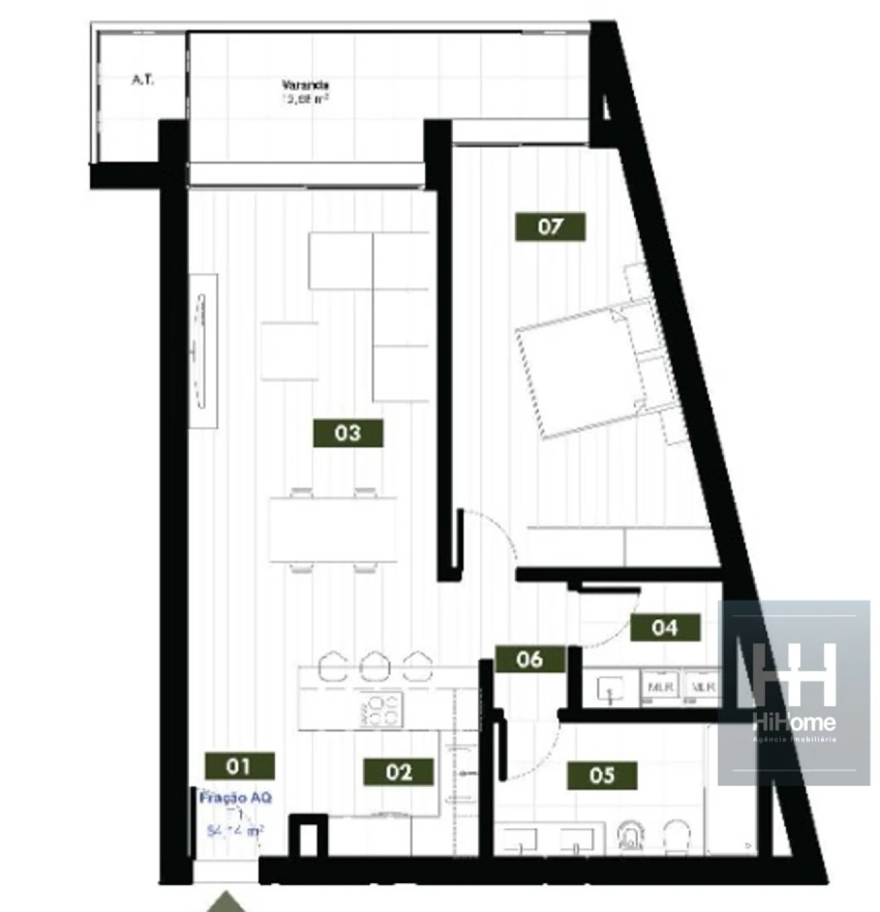 Apartamento T1 para Venda em Estreito de Camara de Lobos Foto 13