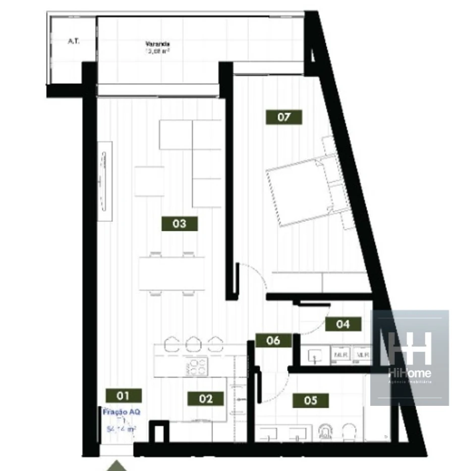 Apartamento T1 para Venda em Estreito de Camara de Lobos Foto 13