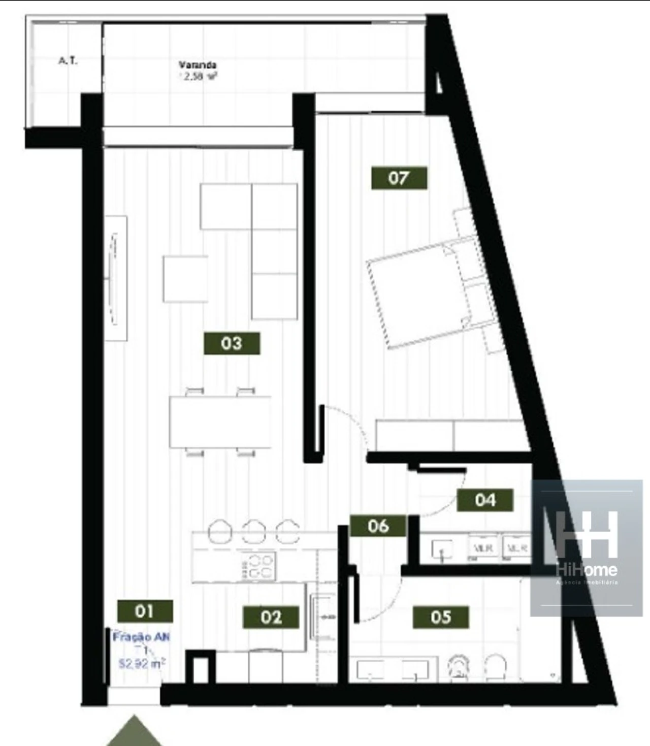 Apartamento T1 para Venda em Estreito de Camara de Lobos Foto 13