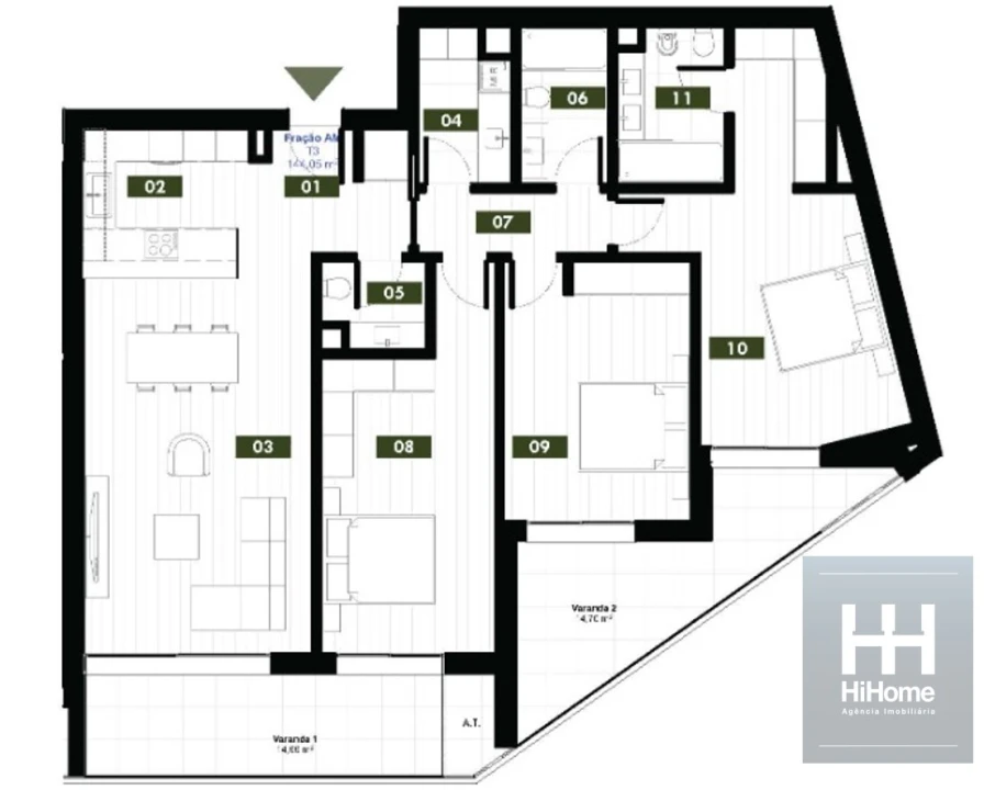 Apartamento T3 para Venda em Estreito de Camara de Lobos Foto 13