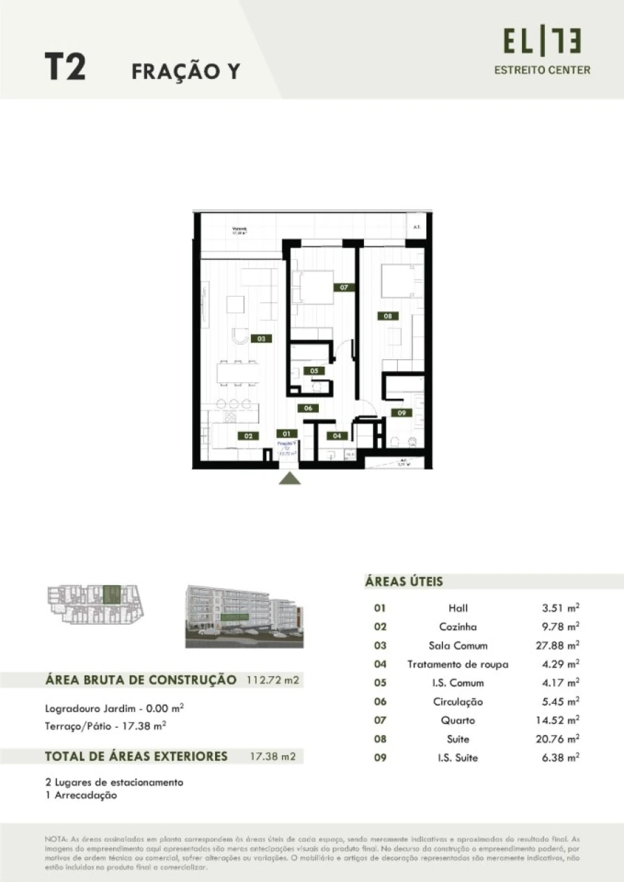 Apartamento T2 para Venda em Estreito de Camara de Lobos Planta 1