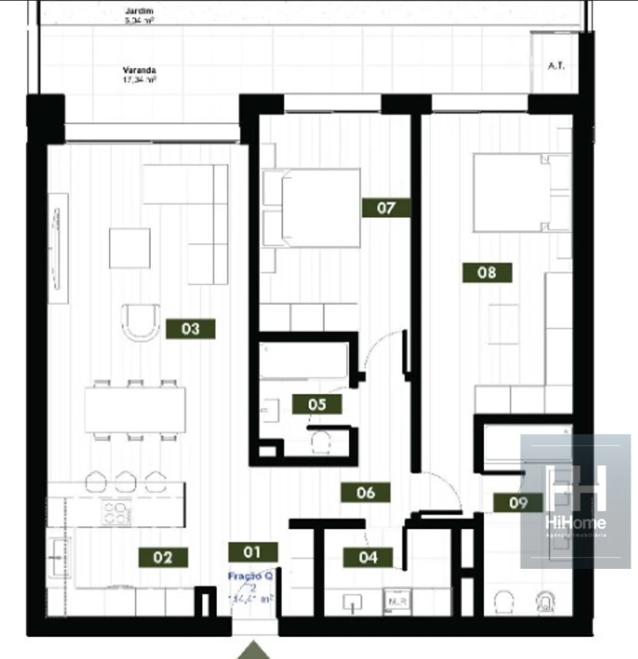 Apartamento T2 para Venda em Estreito de Camara de Lobos Foto 13