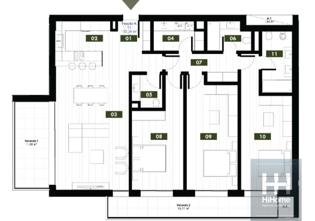 Apartamento T3 para Venda em Estreito de Camara de Lobos Foto 13