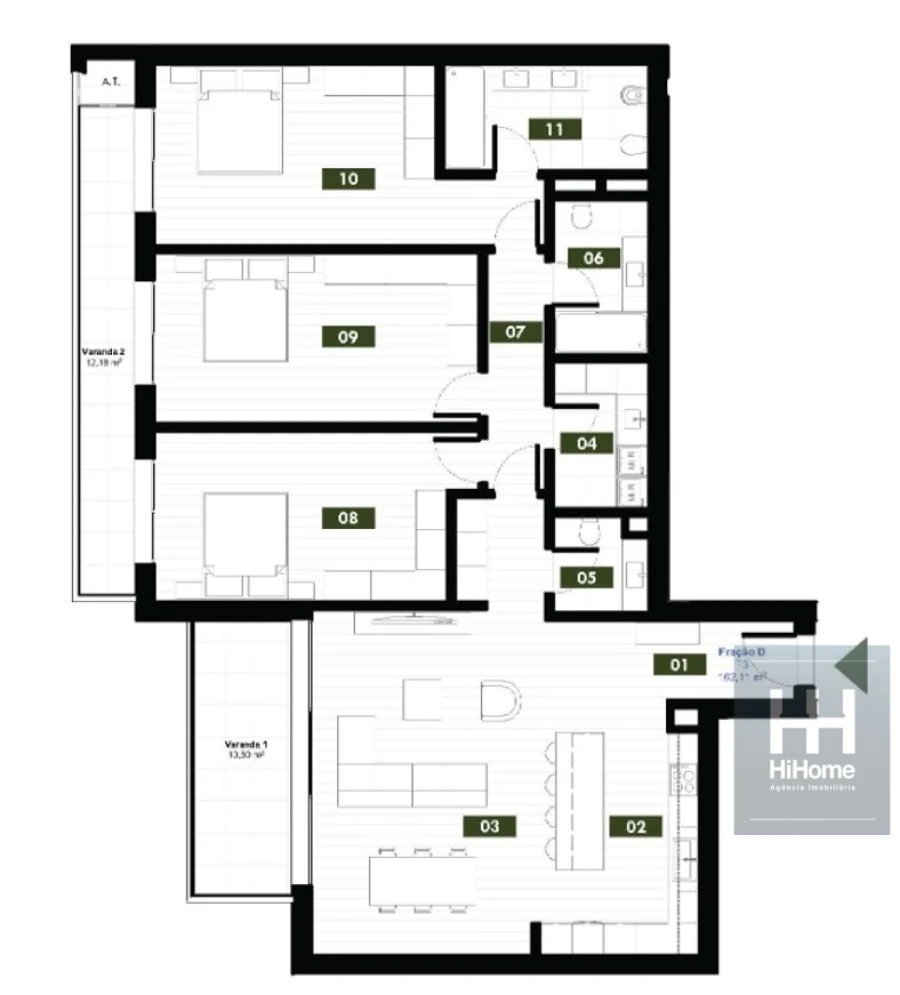 Apartamento T3 para Venda em Estreito de Camara de Lobos Foto 13